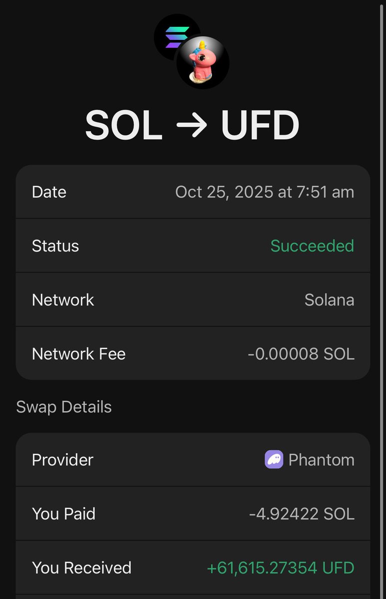 StevieStacks84's tweet image. Woke up and did my first $UFD buy of the day! More to come 🦄💨✨