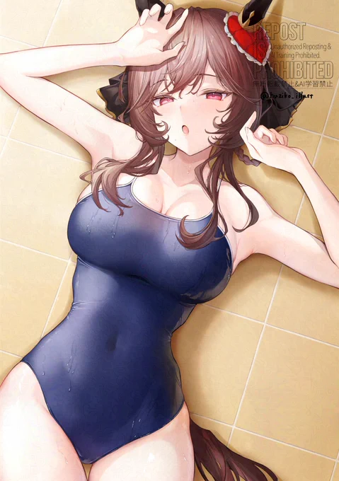 スク水描きました