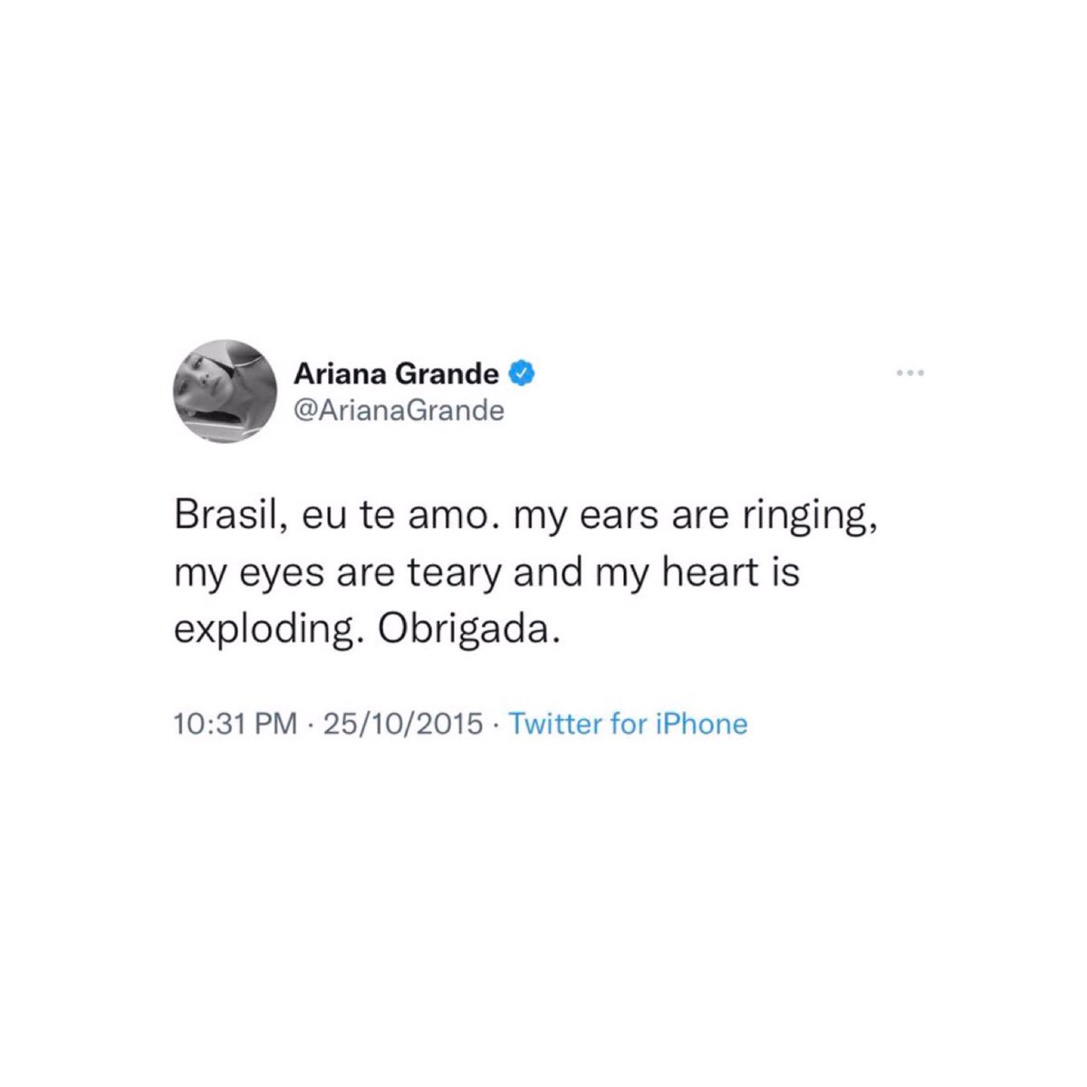 arianagrandebr's tweet image. Há 10 anos, Ariana Grande realizava seu primeiro show no Brasil com a “The Honeymoon Tour”, em São Paulo. 
Em 10 dias, ela retorna ao país. 🥹🇧🇷