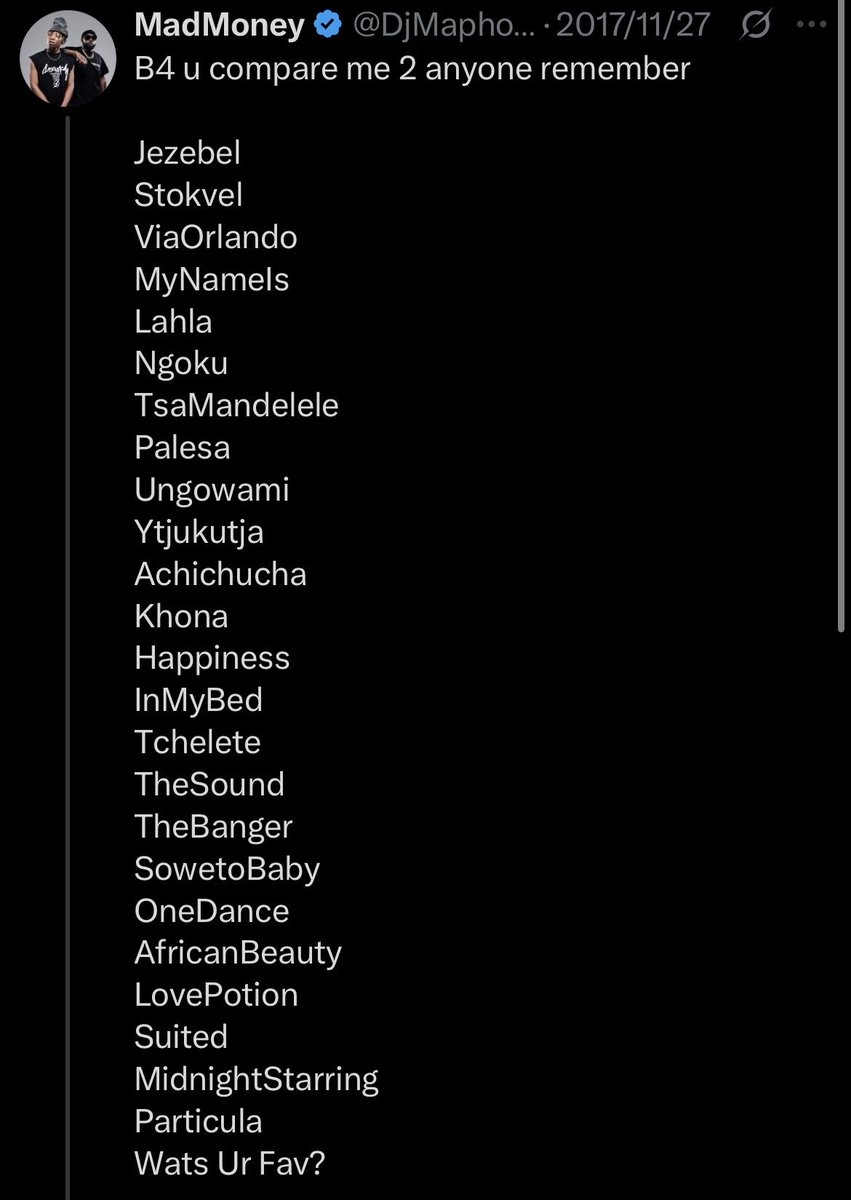 This was all before Kabza btw