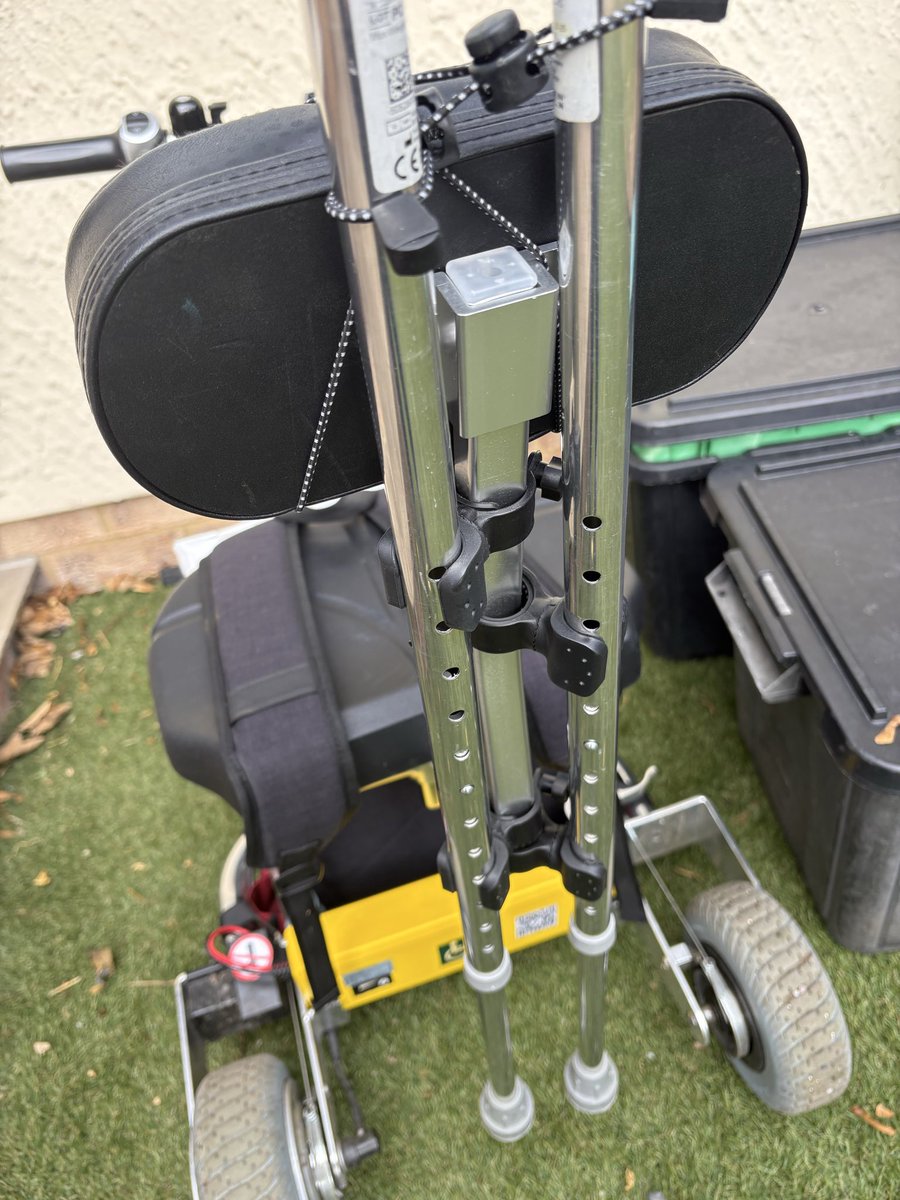 BroadleyLaura's tweet photo. Problem solving when you are disabled: how do I travel with a backpack when using my back rest for holding my 2 non-foldable walking sticks. Had a brain wave yesterday and it works

#Disabled #ProblemSolving https://t.co/ajBe4QC3Nq