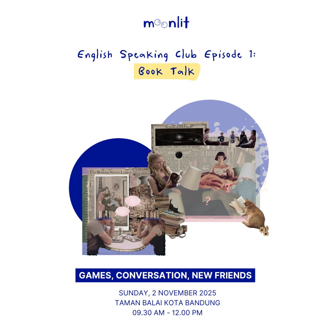 moonlit_ec's tweet photo. Are you ready for our newborn English Club? 

𝜗ৎ Episode 1: Book Talk 𝜗ৎ 
First, here are some words and sayings you can use to boost your speaking skill about the topic! 𐔌՞. .՞𐦯

t. english club bandung ielts speaking preparations https://t.co/68S9Aj5UMd
