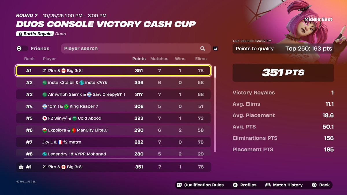1ST console cup opens 

Most kills 🎯