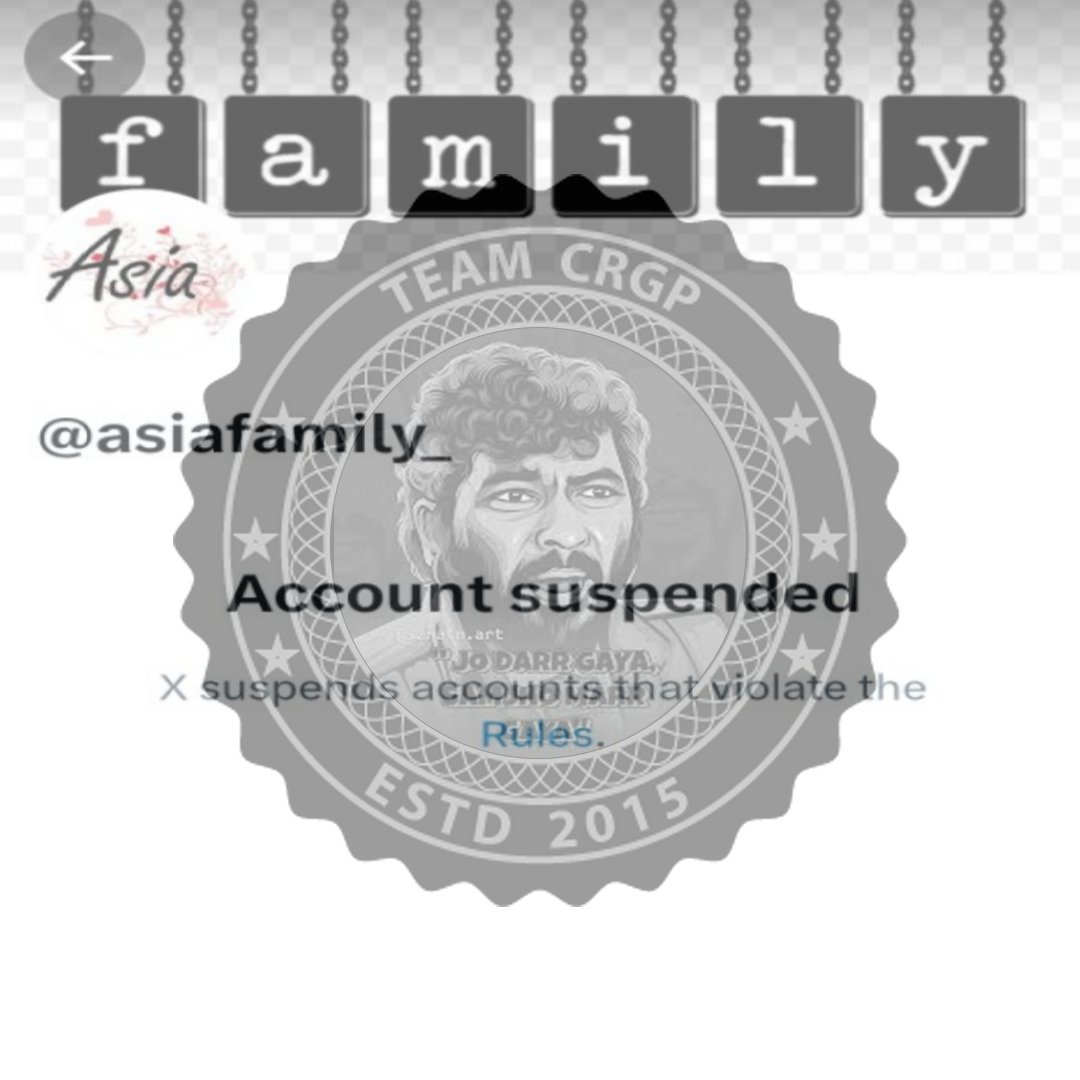 crgp_x's tweet image. 𝐔𝐩𝐝𝐚𝐭𝐞 𝐍𝐨 : 2783

𝐇𝐚𝐧𝐝𝐥𝐞: @asiafamily_

𝐒𝐮𝐬𝐩𝐞𝐧𝐝𝐞𝐝 𝐁𝐲 @X