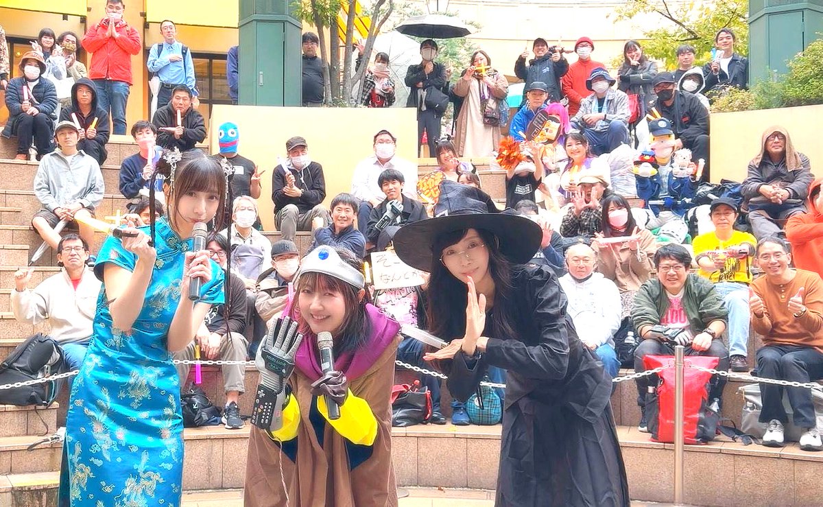 daikivo's tweet image. ＃桃井はるこ「NewGame+」リリースイベント＠ LA CITTADELLA 中央噴水広場で開催！心配の雨もギリギリセーフで開催できました。初めましてのお客様も、いつも応援してくださってる皆様もありがとうございました。