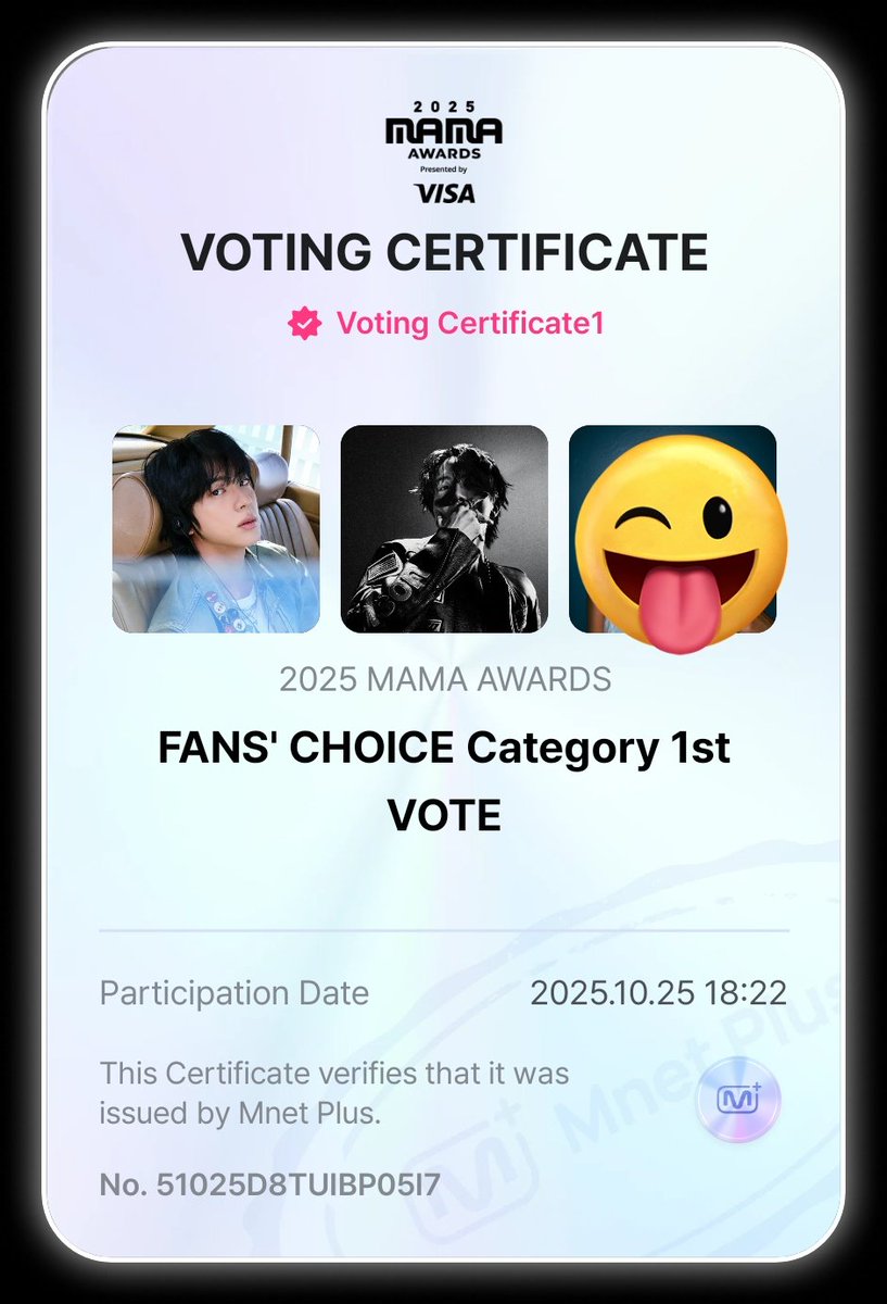 eesjjk's tweet photo. I vote for #jhope on the #2025MAMAVOTE https://t.co/FIhJRaZK5n