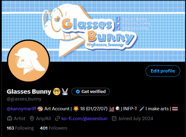 Glasses Bunny 🤓🐰 tweet media