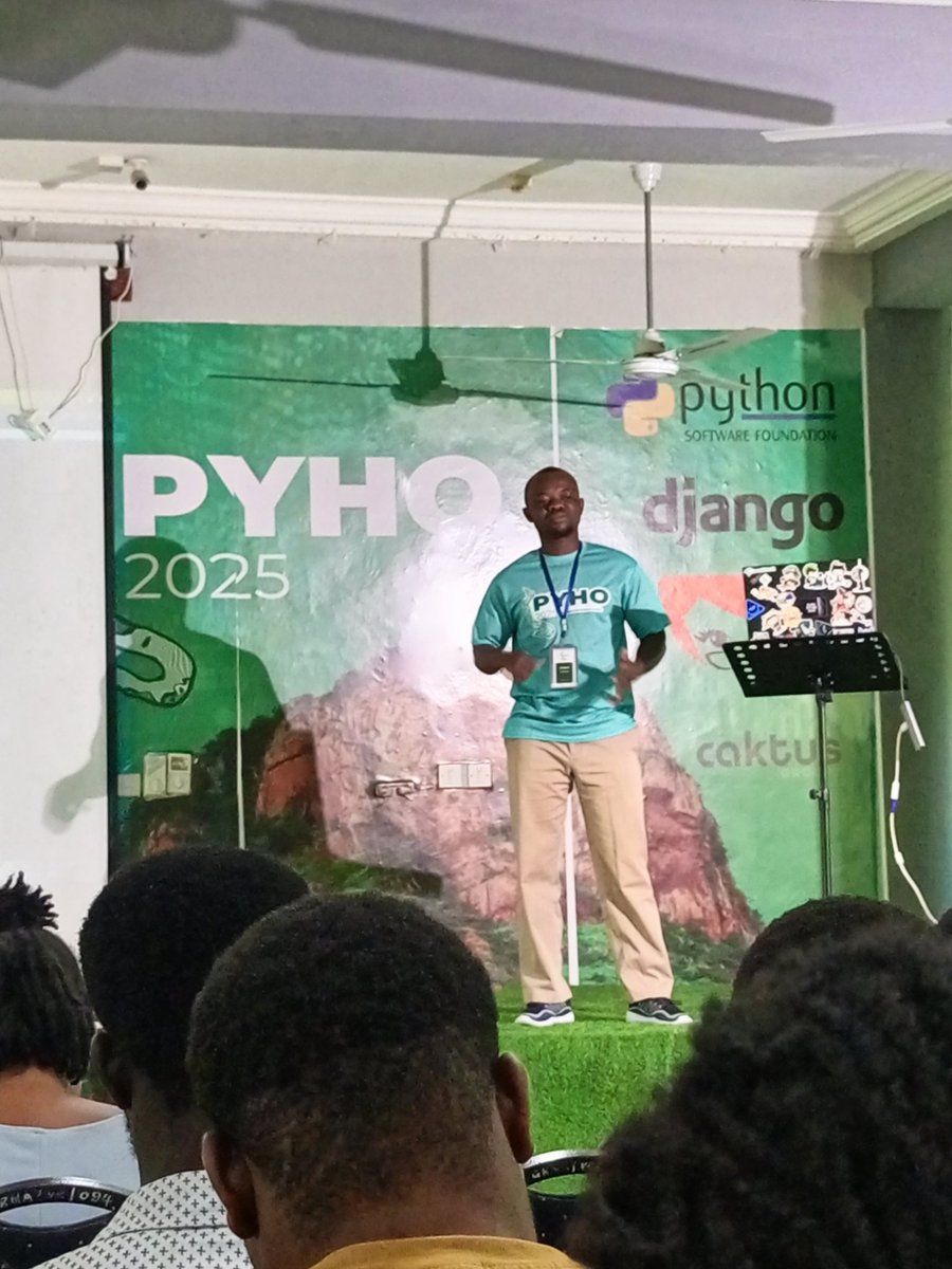 mcqueccu's tweet image. We just handled Django Migration by @_Ezi_1 at #PyHo2025
