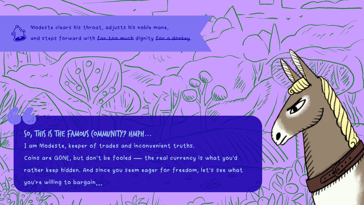 RamRamGames's tweet image. Me: Let’s make a cozy game! 🌻

Also me: adds a moody scale, a rickety cart and a donkey who negotiates better than me...

store.steampowered.com/app/3830930/Ma…

#IndieGameDev #gamedevhumor #IndieWeekendPlay #storydrivengame #wishlist