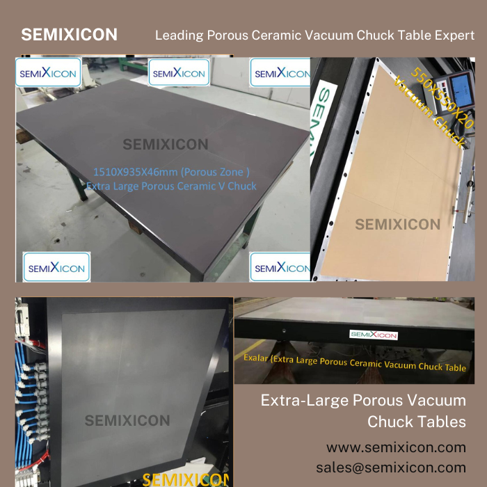 DiamondSemi's tweet photo. Panel-Level Packaging (PLP) & SEMIXICON’s Extra-Large Porous Ceramic Vacuum Chuck
Custom from 500mmX500mm up to 3000mmX3000mm
https://t.co/5PQIMoBrCk
#PLP #Semiconductor #WaferHandling #PorousCeramicChuck #PanelLevelPackaging #WaferProcess #EngineeringInnovation #VacuumChuck https://t.co/zDaHCxBy7T