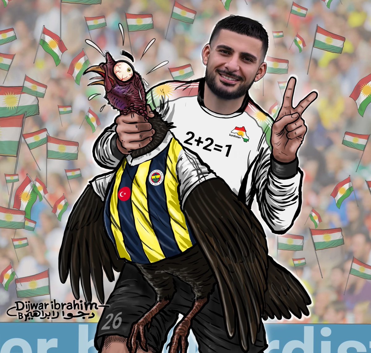KRojava21's tweet image. كل التحية والتقدير للاعب الأصيل #دنيز_أونداف على موقفه الشجاع. 
هەموو رێز و پشتگیری بۆ یاریزانە ڕاستەقینە #دێنێز_ئۆنداف بۆ ئەو موقەفە بوێرانەی.
Hemû rêz û dest xweşî  ji bo lîstikvanê rastaqîne #Deniz_Undav li ser vê qehremanan ye