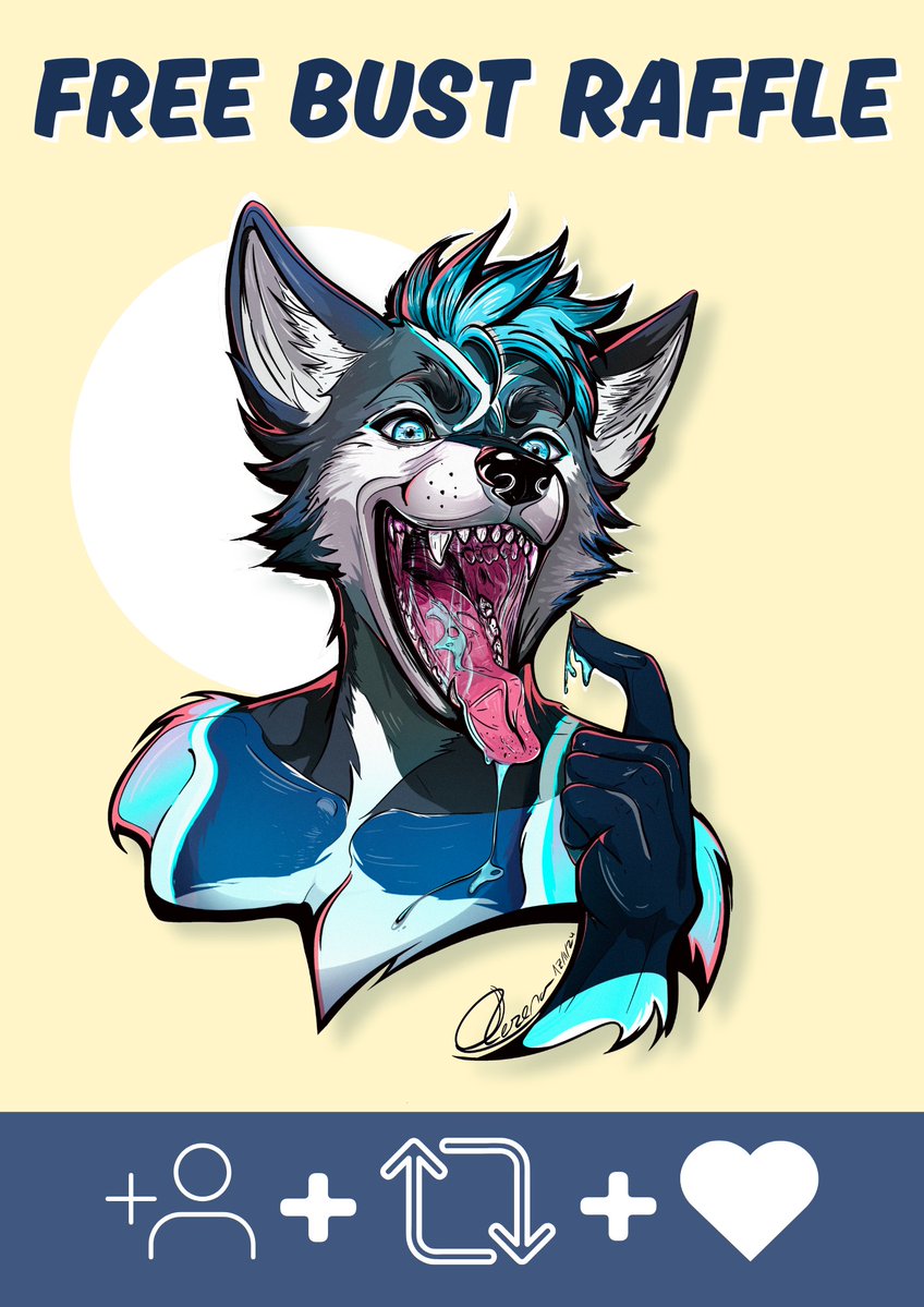 ✨300 FOLLOWERS RAFFLE✨

TO ENTER:  

1. Follow me 
2. Like 
3. Retweet  
Comment your Ref sheet! (optional)    

WINNER gets a free bust!
#raffle #furryart

(1/2)
