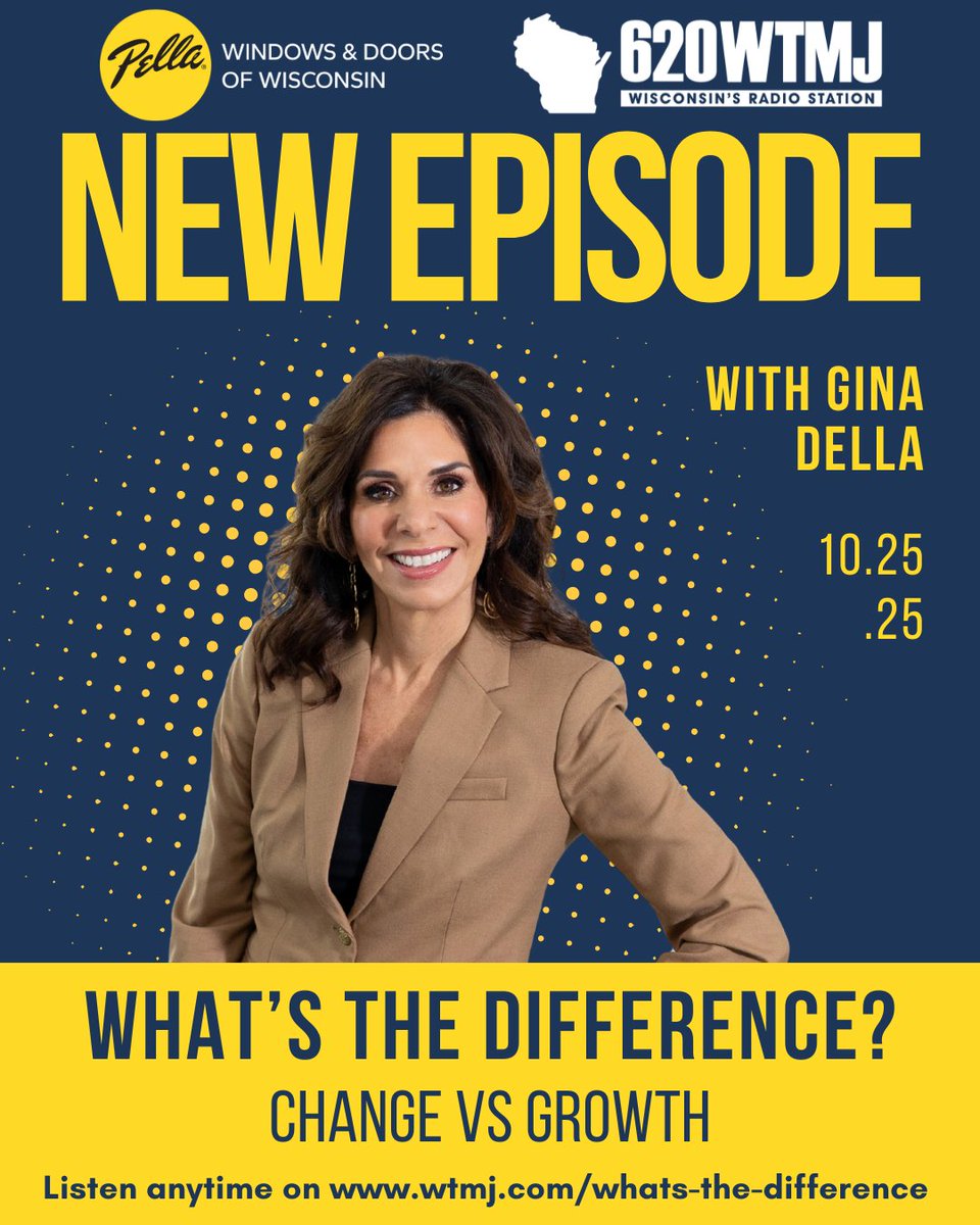What’s The Difference? with Gina Della – now streaming!

This week we explore the Difference Between Change and Growth—&amp; why not all change leads to progress. Learn how to turn disruption into development &amp; challenges into opportunities.

Stream now: wtmj.com/whats-the-diff…