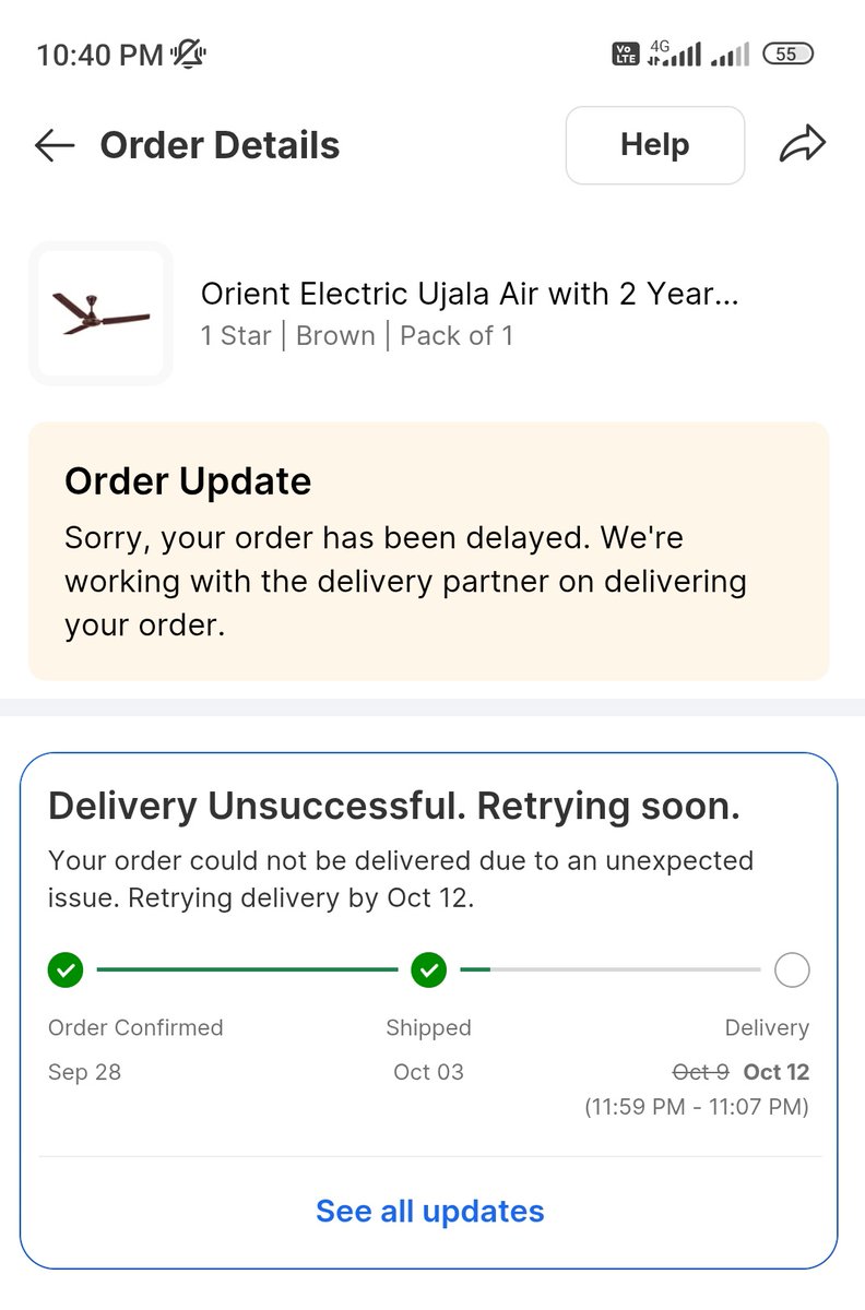 Flipkart Pathetic customer support Delivery taking more than 28 days I have seen first ever this type of support still product not delivered don't trust on mapped seller <a href="/Flipkart/">Flipkart</a> very unprofessional. <a href="/flipkartsupport/">FlipkartSupport</a>
Order Id-OD435588167014721100 <a href="/_sachinbansal/">Sachin Bansal</a>
<a href="/FlipkartStories/">Flipkart Stories</a>
