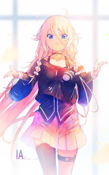 IA、女神の抱擁-- (10年もパソコンを使っていたが、この間倒れてしまった。 ここ数日でやっとパソコンを買い替え、今回の新作がありました。) #IA #イア #VOCALOID #イラスト #illustration