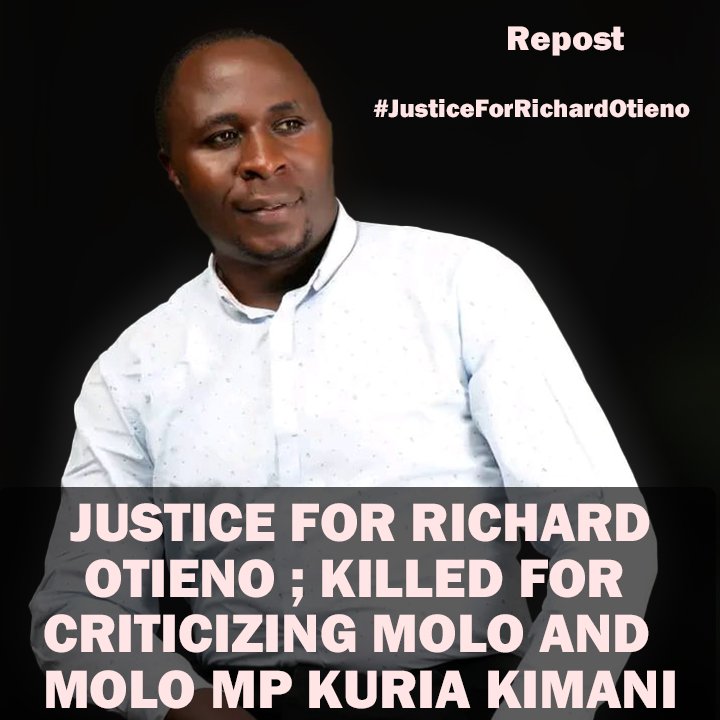 Mkuu_bela's tweet image. No way this man never got Justice😭

#JusticeForRichardOtieno