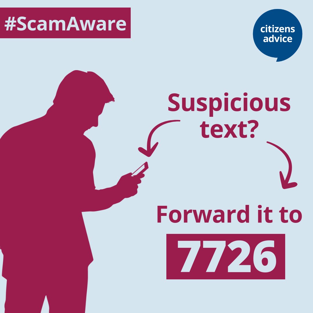 If you get a suspicious text message, you can easily report it.

✅  Forward the message to 7726.

It's a free service that helps your mobile provider investigate and block malicious numbers.

We can help you be #ScamAware ⤵️
bit.ly/42KC1uU