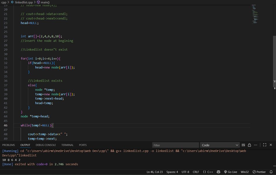 Night_fang_'s tweet image. Day 79 of #DSA &amp;amp; #CPP journey with @rohit_negi9 :
🚀Today&apos;s topics:
🔹Completed lecture 78
🔹Introduction to Linked List 
🔹 Node Creation 
🔹 Insertion (Start, End, Specific Position) 
🔹 Traversing a Linked List 
🔹 Recursion in Linked List 
#180DaysOfCode #DSA #CPP