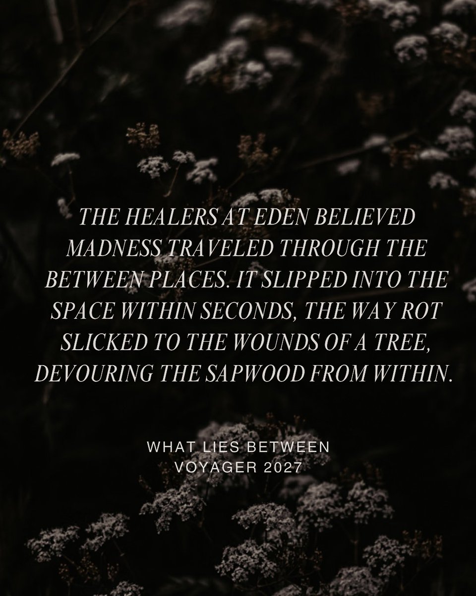 WHAT LIES BETWEEN
<a href="/HarperVoyagerUS/">Harper Voyager US</a> 2027

🫀30 poisoned guests. 3 antidotes
🫀Dual POV villain romance
🫀Fantasy 🤝 Horror 🤝 Mystery
🫀The Tell-Tale Heart retelling
🫀Mortician FMC with skin magic
🫀Twists on twists on twists
🫀"She is always my business."

#WritingCommunity