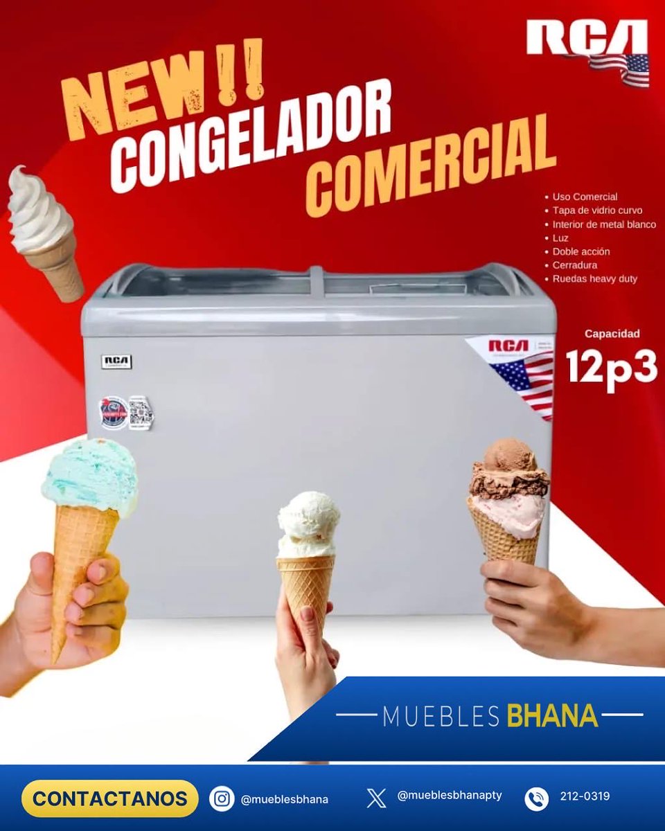 Optimiza la congelación de tus productos! Este congelador comercial horizontal (12 ft³) con función de doble acción y puertas de vidrio deslizantes, ofrece máxima eficiencia y organización en un elegante color gris. Duración y visibilidad garantizadas. 
#BhanaMejoresPrecios #RCA