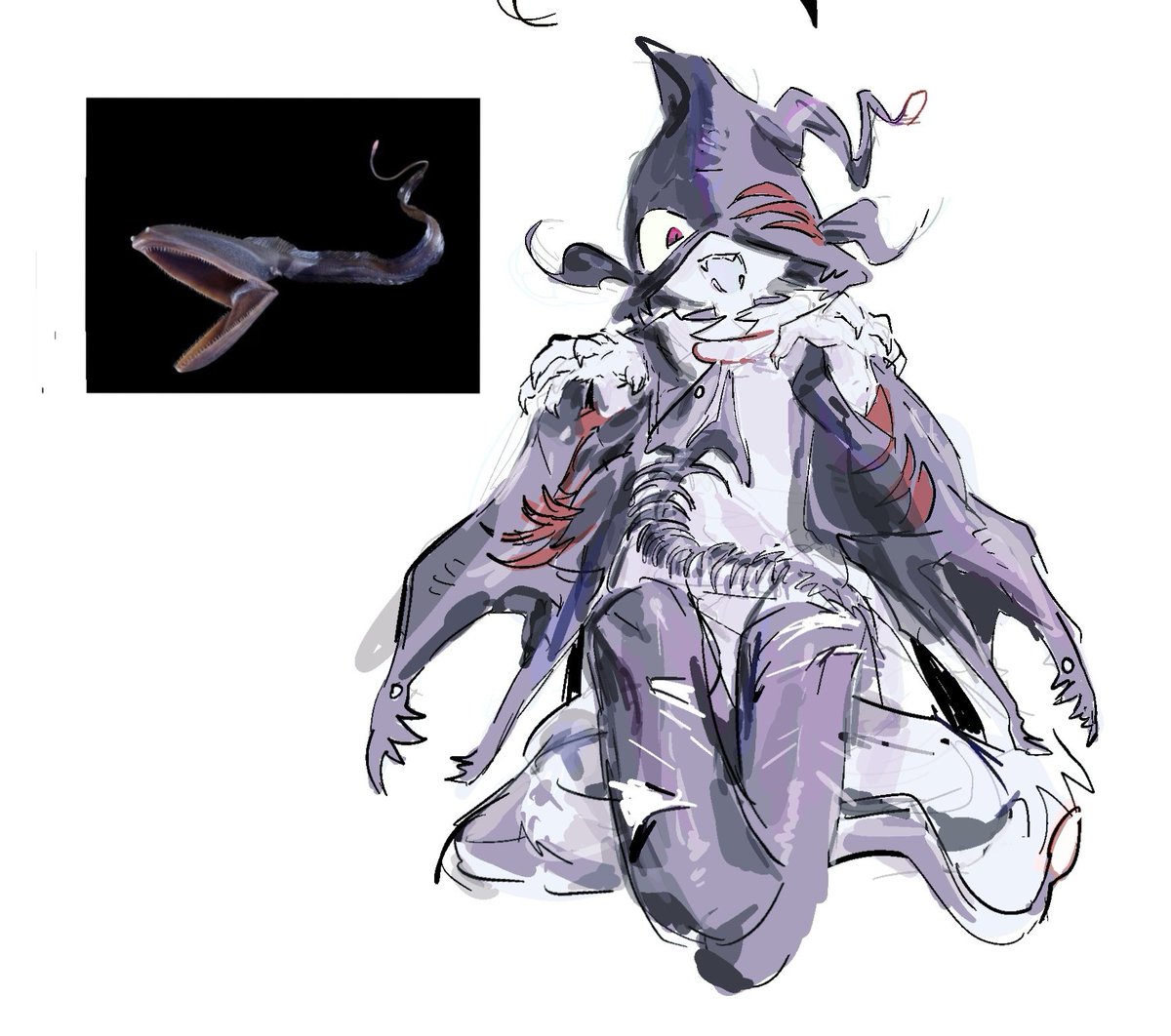 🐟事实上这才是我比较喜欢的那个。宽咽鳗kirimi，感觉很适合万圣节。