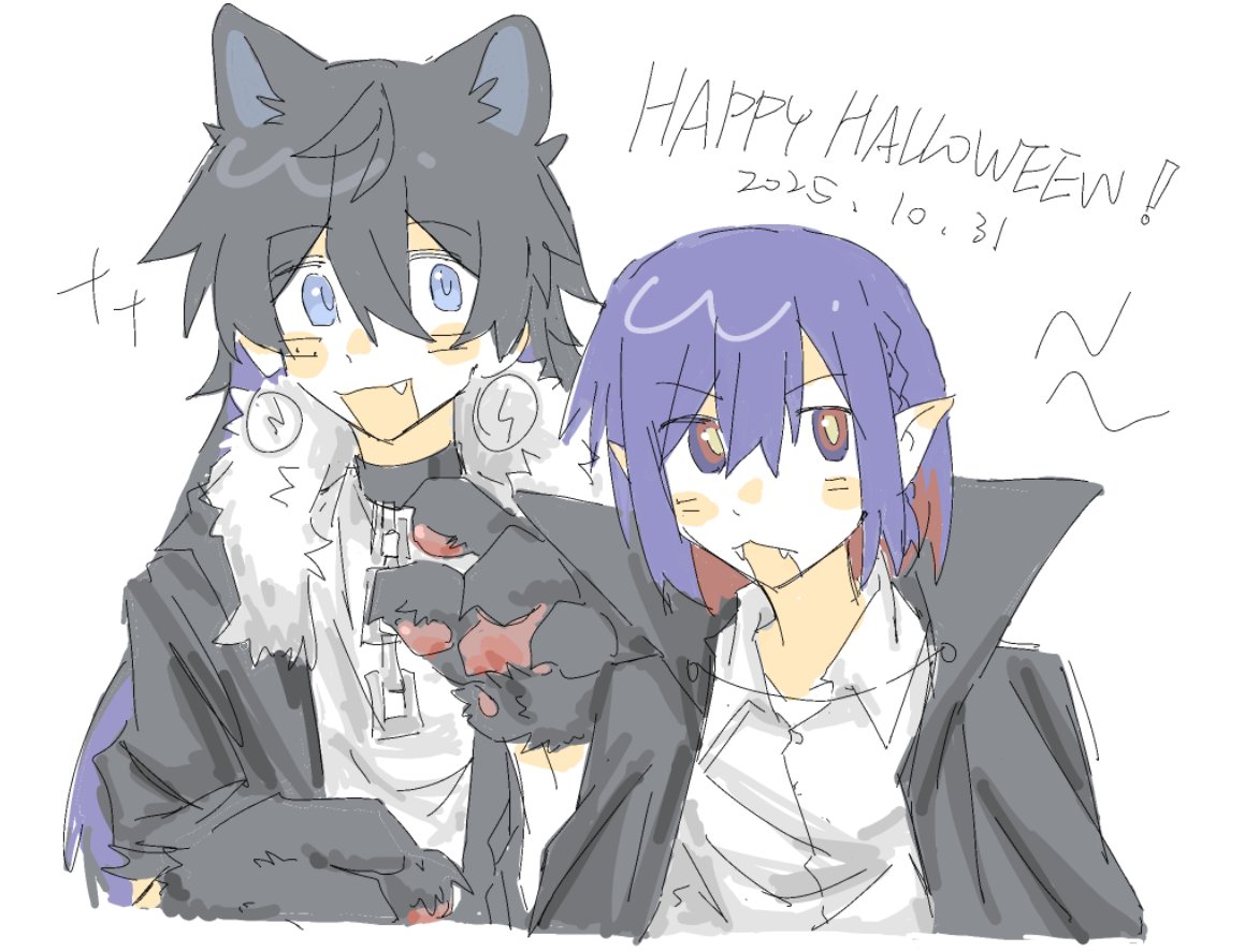 #神椿市復興美術部
🐺with🧛🏻‍♀️
提前發了、31號要上學！