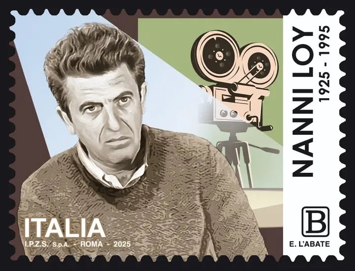 Un francobollo dedicato a #NanniLoy regista e grande tifoso biancoceleste 🦅
