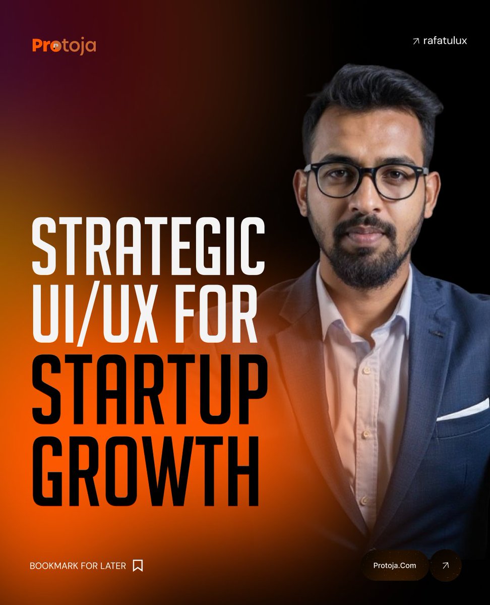 rafatulux's tweet photo. UI/UX isn’t about decoration — it’s direction.

✅ Design for user value
✅ Simplify onboarding
✅ Measure what matters
✅ Turn clicks into trust

At Protoja, we design with strategy, not assumptions.
Smart design = business growth.

#UIDesign #UXDesign #DesignThinking  #Protoja https://t.co/BC49FftEKY