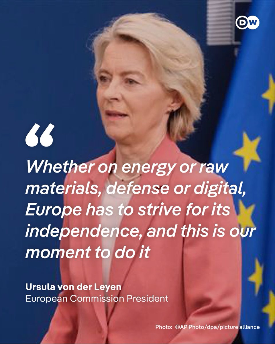 dwnews's tweet image. The European Union is working to end its reliance on rare earth elements from China, according to European Commission President Ursula von der Leyen.
p.dw.com/p/52a18
