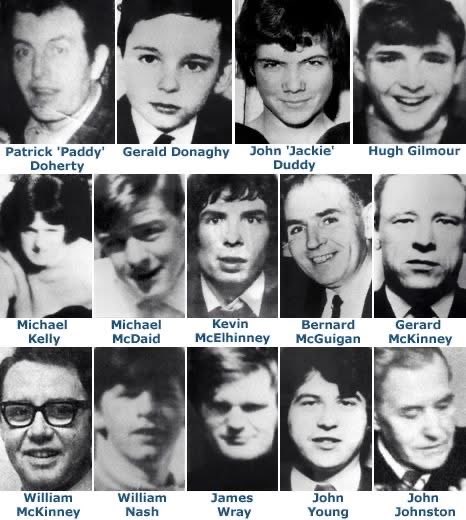 Bloody Sunday Families call for Public Prosecution Services to begin process of prosecution of the murderers for the crime of PERJURY. It’s been proven beyond a shadow of a doubt that these murderers lied through their teeth on many occasions to hide their murderous acts.