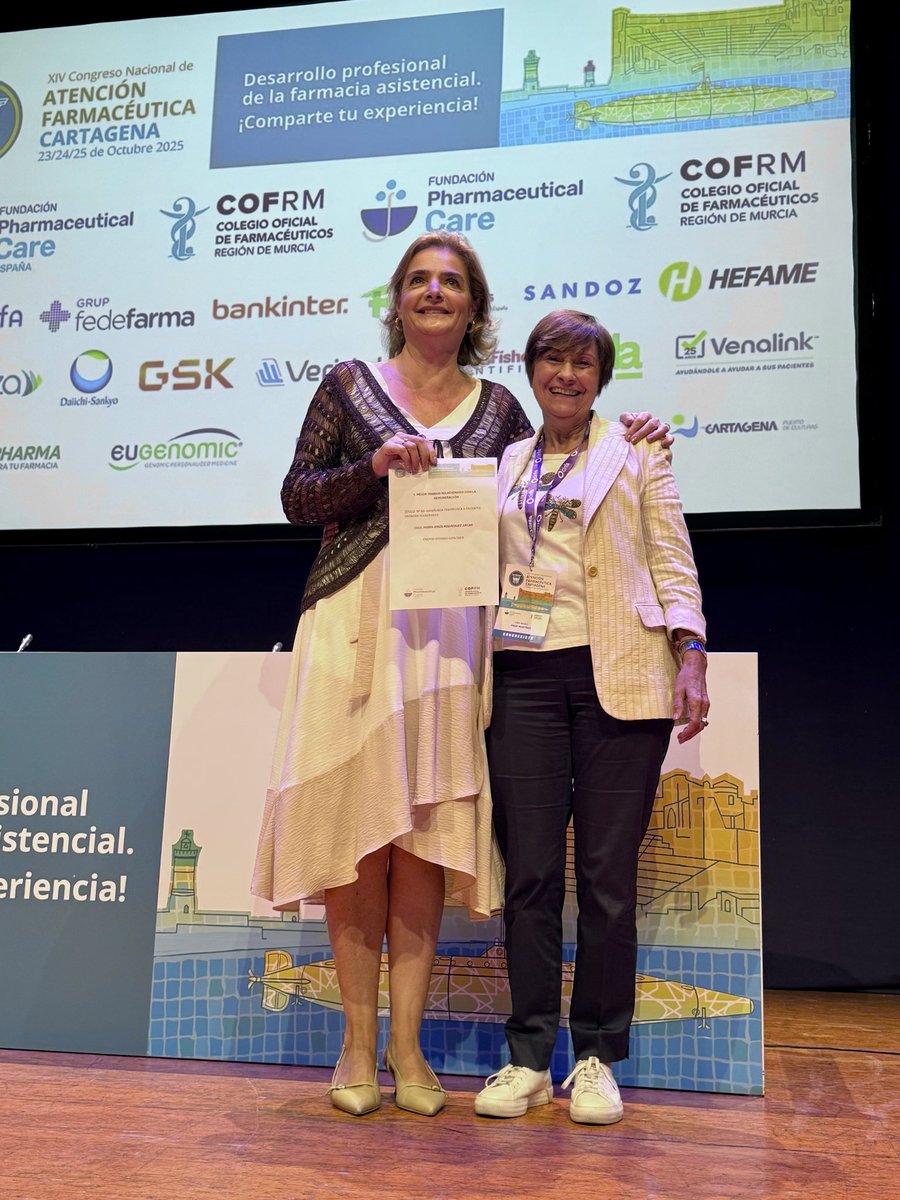 🏅 #14CongresoAF Entrega de los Premios del XIV Congreso de Atención Farmacéutica.

1. MEJOR TRABAJO RELACIONADO CON LA REMUNERACIÓN.
‘ADHERENCIA TERAPÉUTICA A PACIENTES CRÓNICOS VULNERABLES’.
PARA: MARÍA JESÚS RODRÍGUEZ ARCAS.
(🧶hilo)