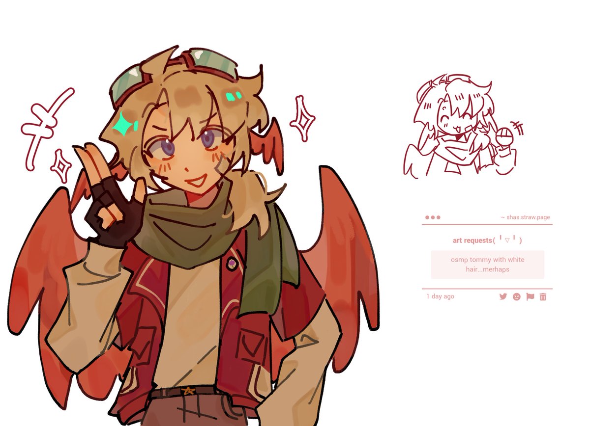 Sha_TheSha's tweet image. i keep changing his design every time i draw him :&apos;D
#osmpfanart #osmp  #tommyinnitfanart