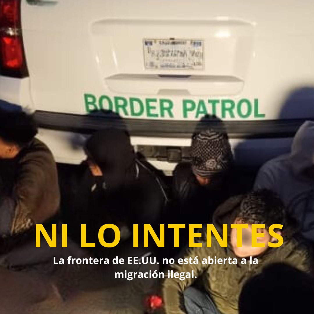 🚨¡RESPETA LA LEY! 🚨 
Si cruzas ilegalmente a 🇺🇸 enfrentarás graves consecuencias. #NiLoIntentes