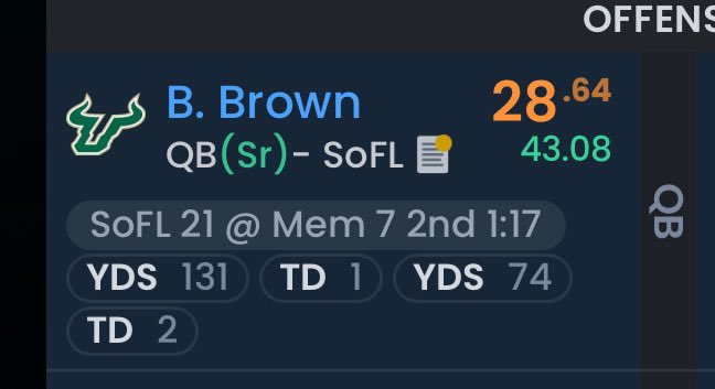 Sacando las papas en el fantasy mi QB!