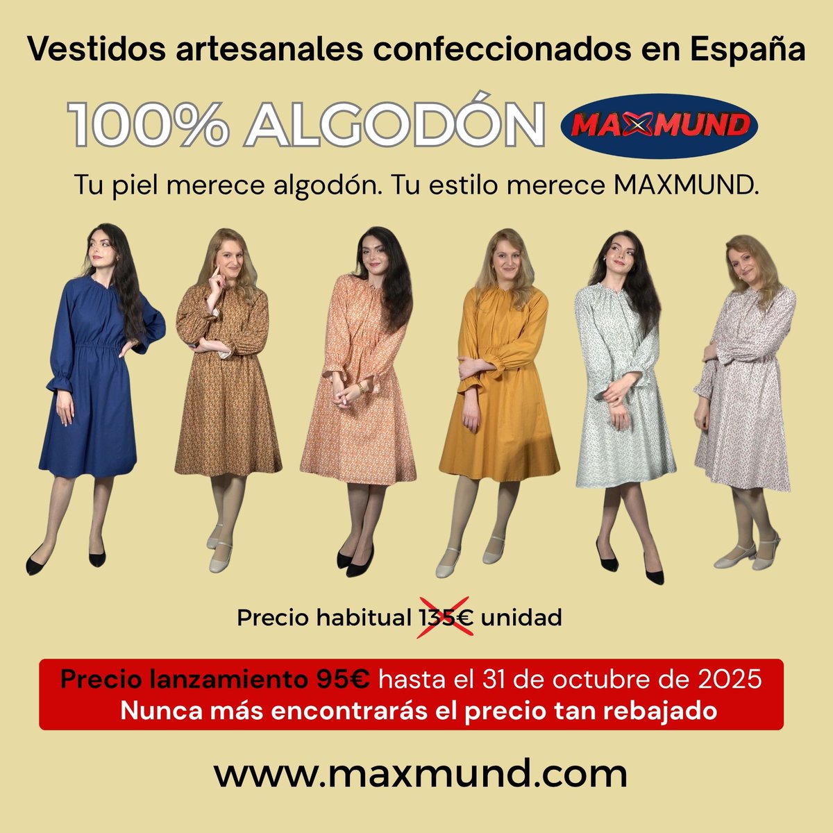 MAXMUND_'s tweet image. 🌿 ¡El momento ha llegado!
La nueva colección de vestidos 100% algodón de MAXMUND ya está disponible.
Consíguelos en: 
👉maxmund.com

#algodón #algodónorgánico #fibrasnaturas #vestidoalgodón100 #modasostenible
#ropaecológica #modaética #pielsensible #MAXMUND