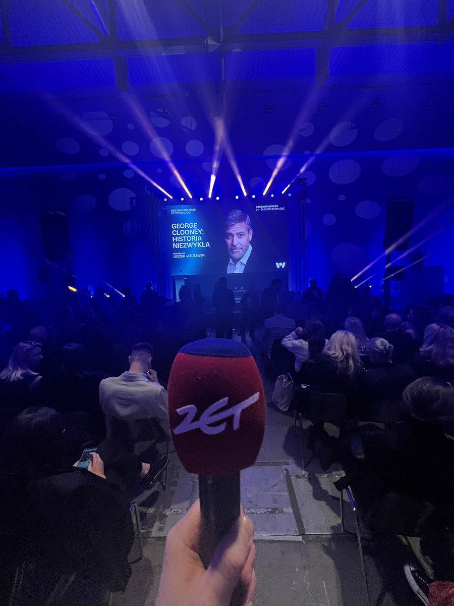 KKiryczuk's tweet photo. George Clooney po raz pierwszy w Polsce, po raz pierwszy w Łodzi. Na Igrzyskach Wolności wyjątkowa okazja do poznania jego niezwykłej historii. 
📻 Radio ZET jest tu! W Wiadomościach Radia ZET zameldujemy po spotkaniu co mówił @RadioZET_NEWS https://t.co/1227Cu7gDQ