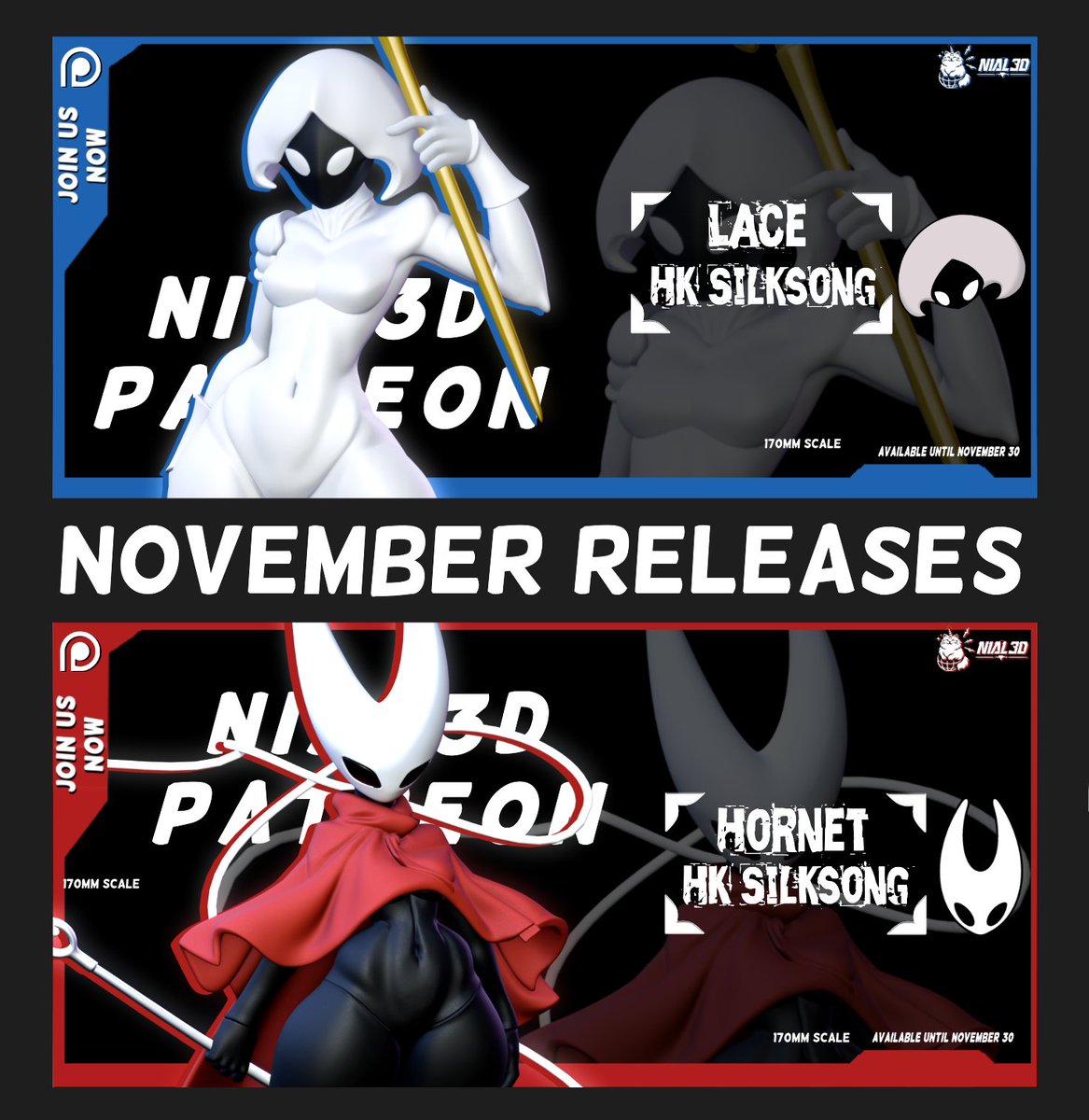November Releases! Are coming 🔥

Serious question, Hornet or Lace, which do you prefer? 😮‍💨