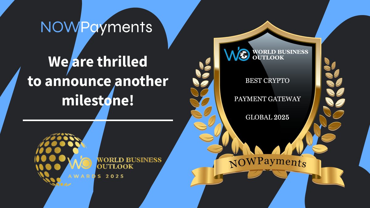 NOWPayments_io's tweet image. Grateful beyond words for the recognition!

#CryptoPayments #PaymentGateway #Web3