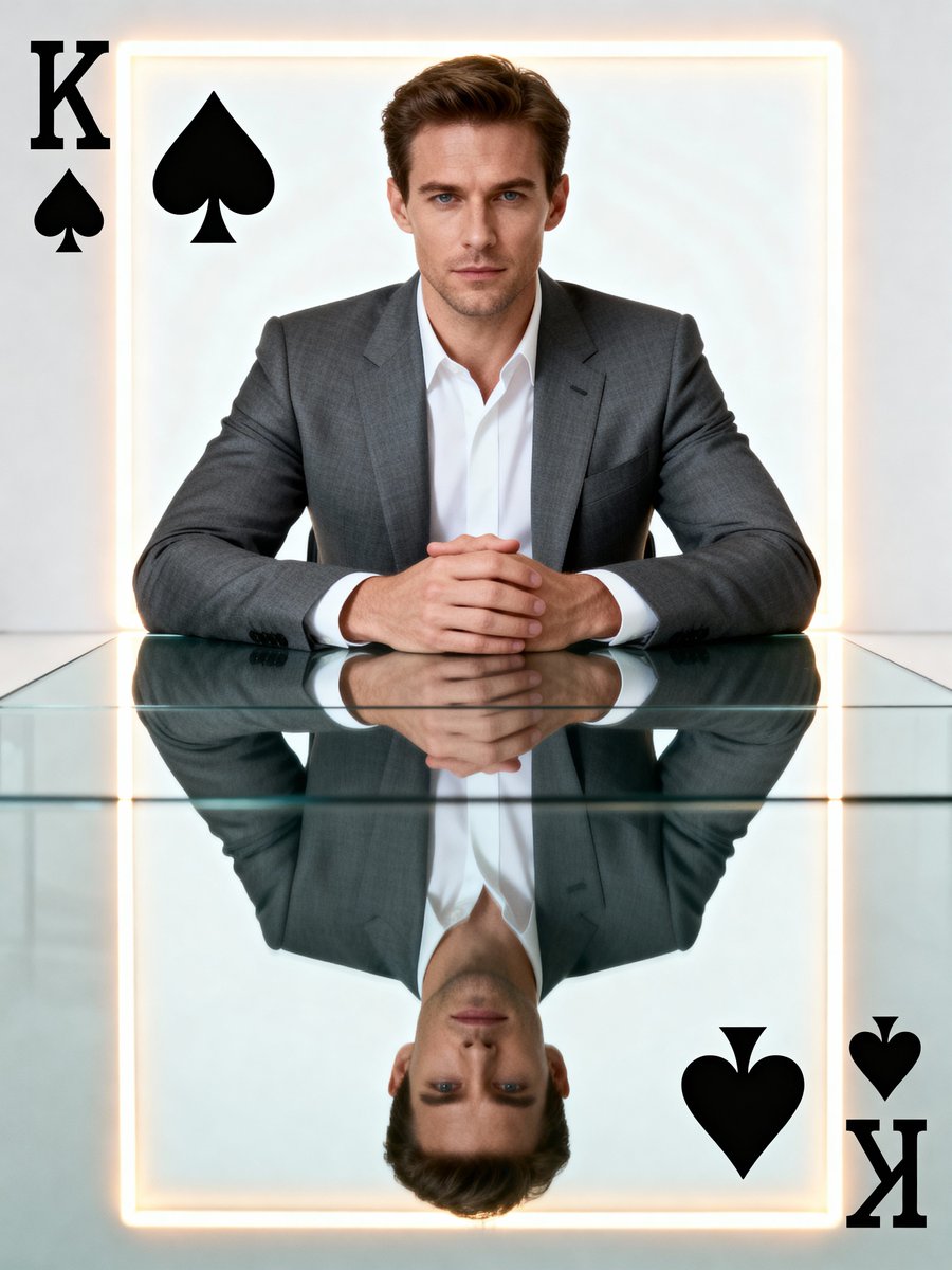 Arminn_Ai's tweet image. The King & Queen of reflection ♠♥
Created with Seedream 4.0. works great on Nano Banana too.
1️⃣ Open Gemini
2️⃣ Upload your photo
3️⃣ Copy the prompt from ALT
4️⃣ Generate
