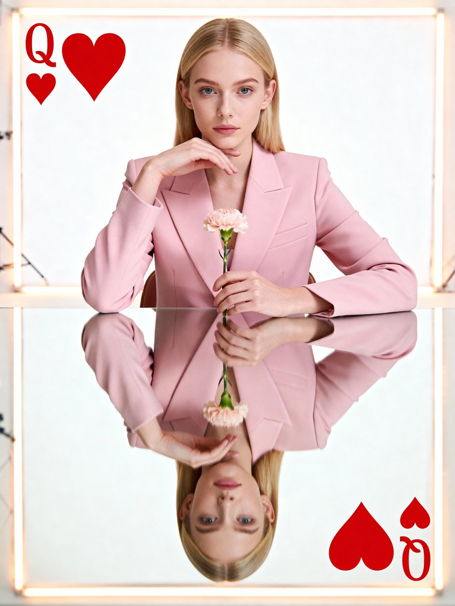 Arminn_Ai's tweet image. The King & Queen of reflection ♠♥
Created with Seedream 4.0. works great on Nano Banana too.
1️⃣ Open Gemini
2️⃣ Upload your photo
3️⃣ Copy the prompt from ALT
4️⃣ Generate