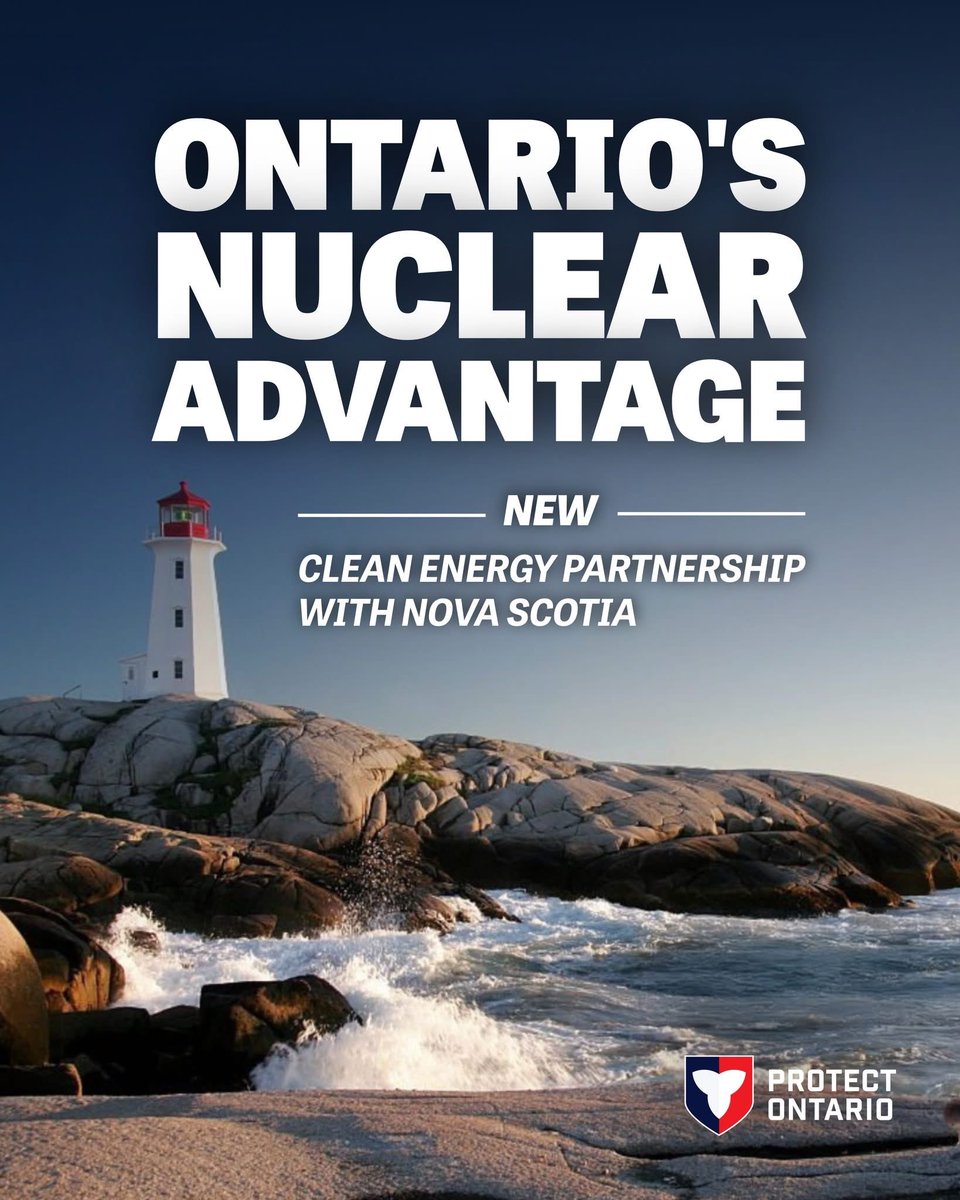 Ontario is advancing Small Modular Reactor development into Nova Scotia — a major step towards Canada’s clean energy future.

This agreement by Tim Houston and <a href="/slecce/">sebas</a> will strengthen energy security in Atlantic Canada while creating jobs across Ontario's nuclear supply chain.