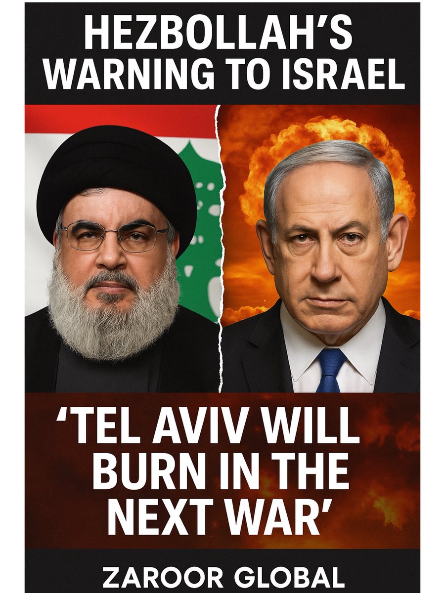 Hezbollah warns Israel: the next war will hit Tel Aviv.
Tension rises across the Middle East — stay tuned for updates.
🎯 Subscribe now &amp; join our 1 Million Subscribers Challenge!
🔗 youtube.com/@zaroorglobal
#Israel #Hezbollah #TelAviv #War #MiddleEast #BreakingNews #ZaroorGlobal