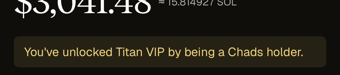 Snagged a VIP  🔥 thanks <a href="/Titan_Exchange/">Titan</a>  and <a href="/CHADSwtf/">Chads 💪</a>