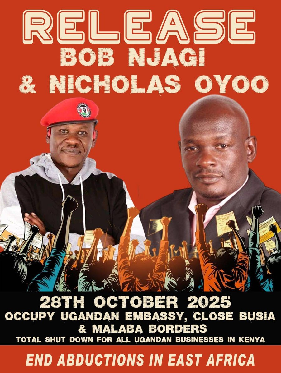 Shamir_Activist's tweet image. Before we cross over to Tanzania 🇹🇿, let's now shift our focus and shame and call out @MusaliaMudavadi @ray_omollo @kipmurkomen @IG_NPS for continously holding our brothers Bob Njagi and Nicholas Oyoo into communicado in our motherland.  The MPs should immediately impeach them