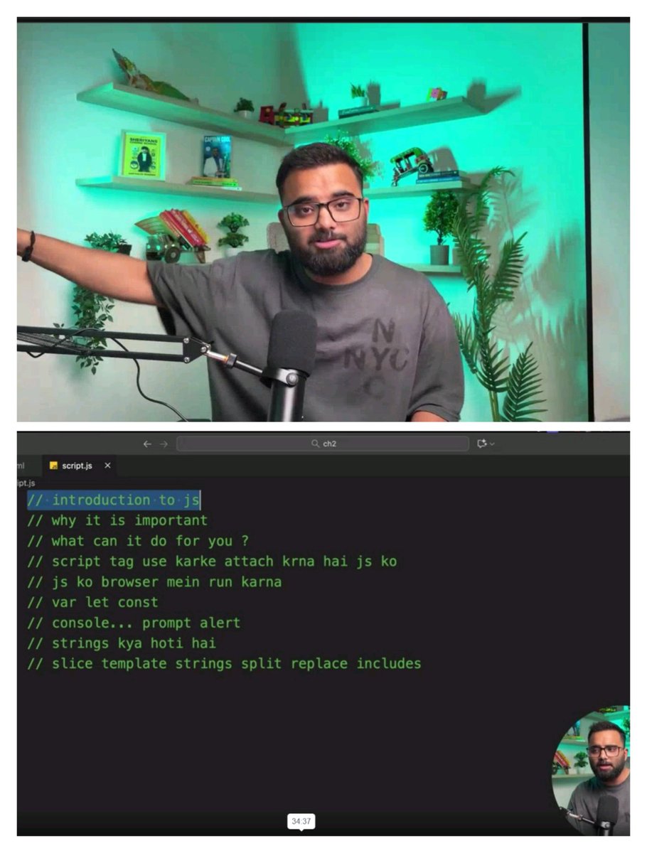 Shm_3008's tweet image. Day 27 – JavaScript Basics 
Learned the fundamentals of JS today 
🔹 var, let, const
🔹 Console, prompt, alert
🔹 String methods: slice, split, replace, includes
Guided by @harshbhaiyaa  @sheryians_ Coding School 🙌
#100DaysOfCode #JavaScript #WebDev