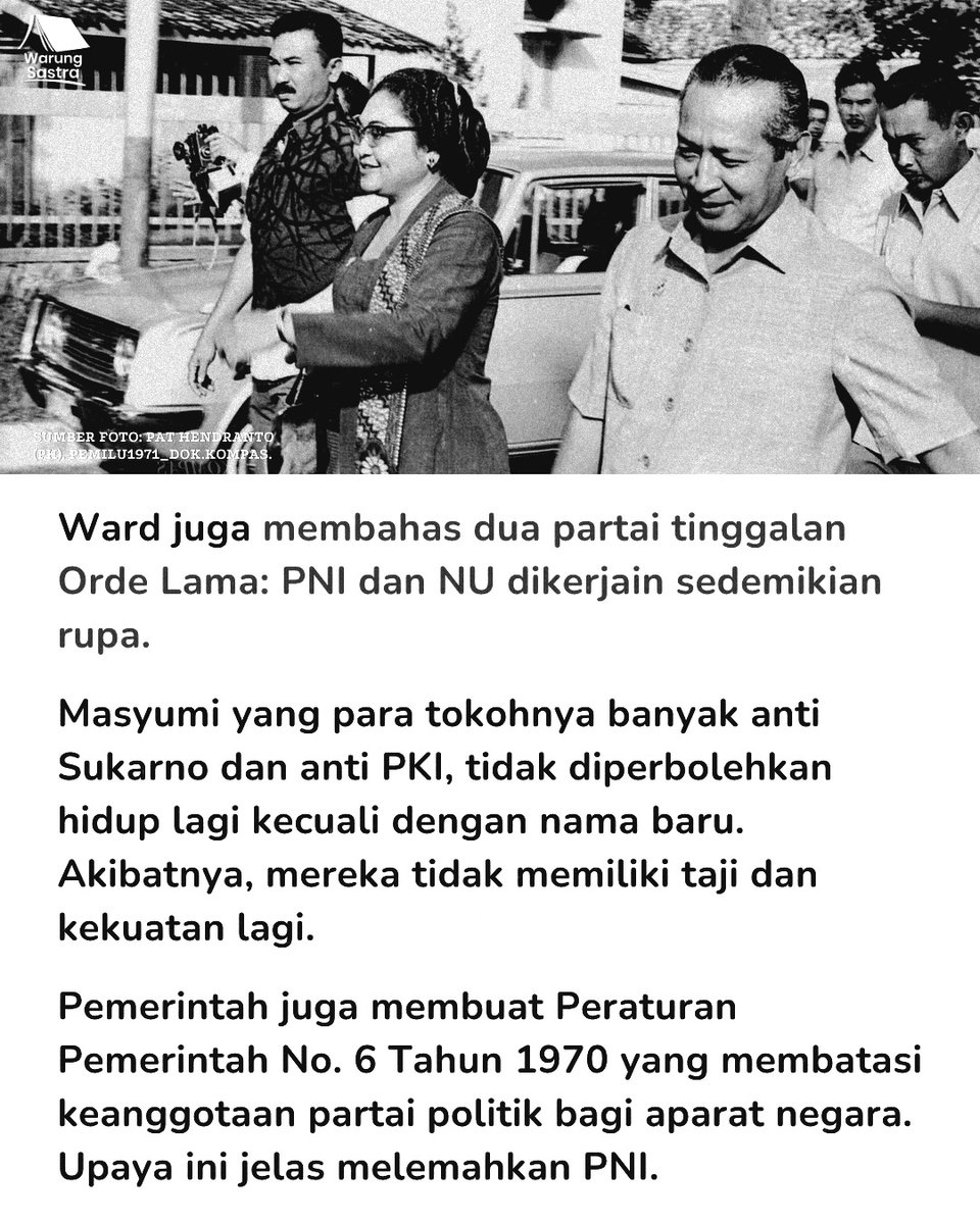 warungsastra's tweet photo. Bagaimana kekerasan ini berlangsung bisa dibaca di antaranya dari kesaksian Panda Nababan yang menjadi jurnalis Sinar Harapan saat itu.
Selengkapnya baca buku #NUPNIDANKEKERASANPEMILU1971 karya #KenWard
Sinopsis lengkap: https://t.co/o589xcD1hb https://t.co/iAVQbwiBio