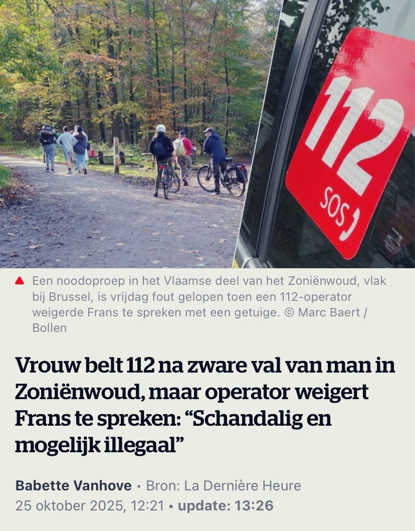 Dat is wat Franstaligen in officieel tweetalige diensten altijd doen tegen de wet in en geen mens die dan iets zegt. Maar als een Vlaming in een eentalige VL dienst dat doet zoals de wet bepaalt, dan is het kot te klein. 2 maten, 2 gewichten!