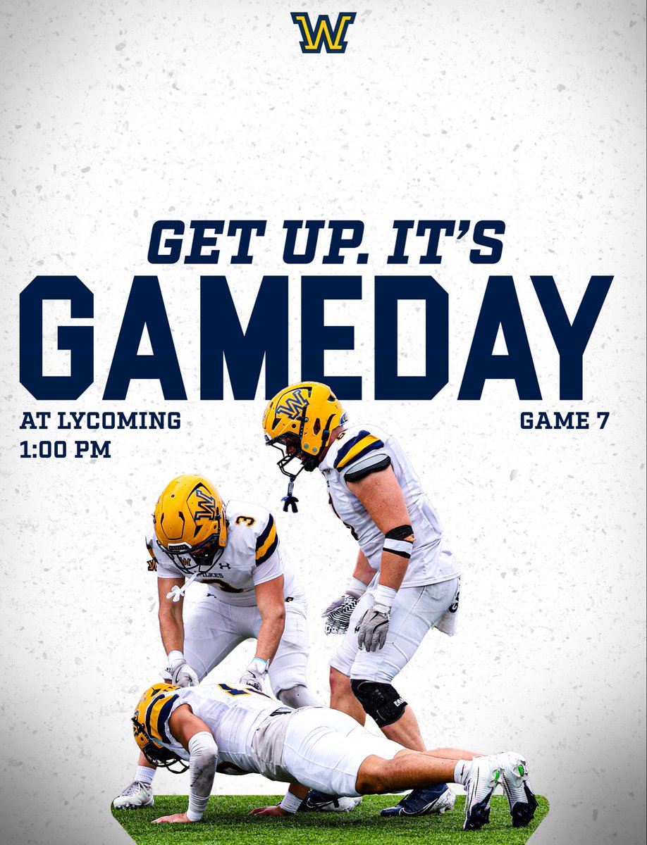 🔵GET UP!!! It’s game day🟡 🏈

The Colonels are ready for a war in Williamsport 

Let’s take I-80 🛣️

⏰: 1pm
📺: <a href="/flosports/">FloSports</a> 

#TheWilkesWays