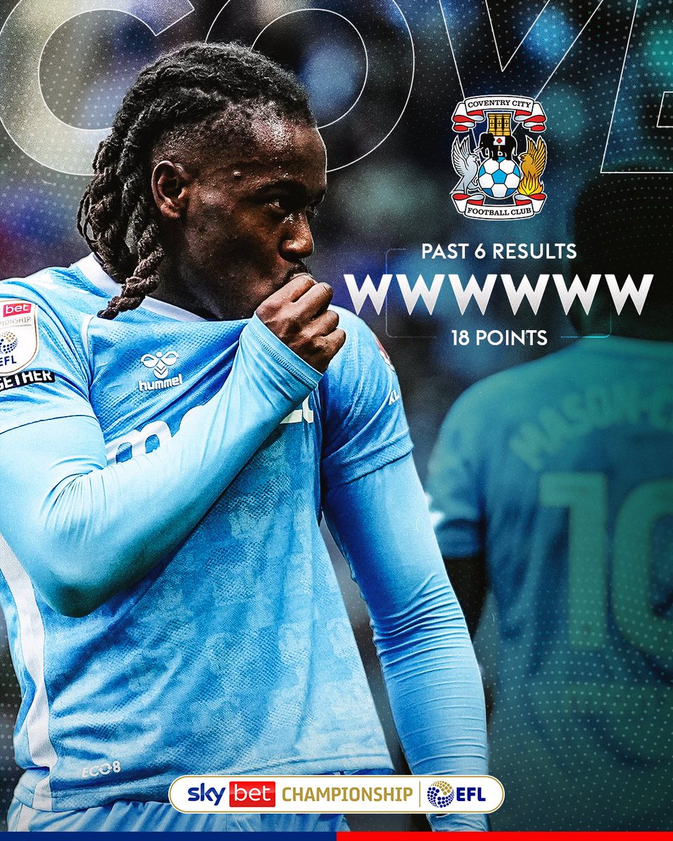 A best-ever winning streak matching those of 1954 and 1964 🔵

This Coventry team are on the brink of making club history! 📜