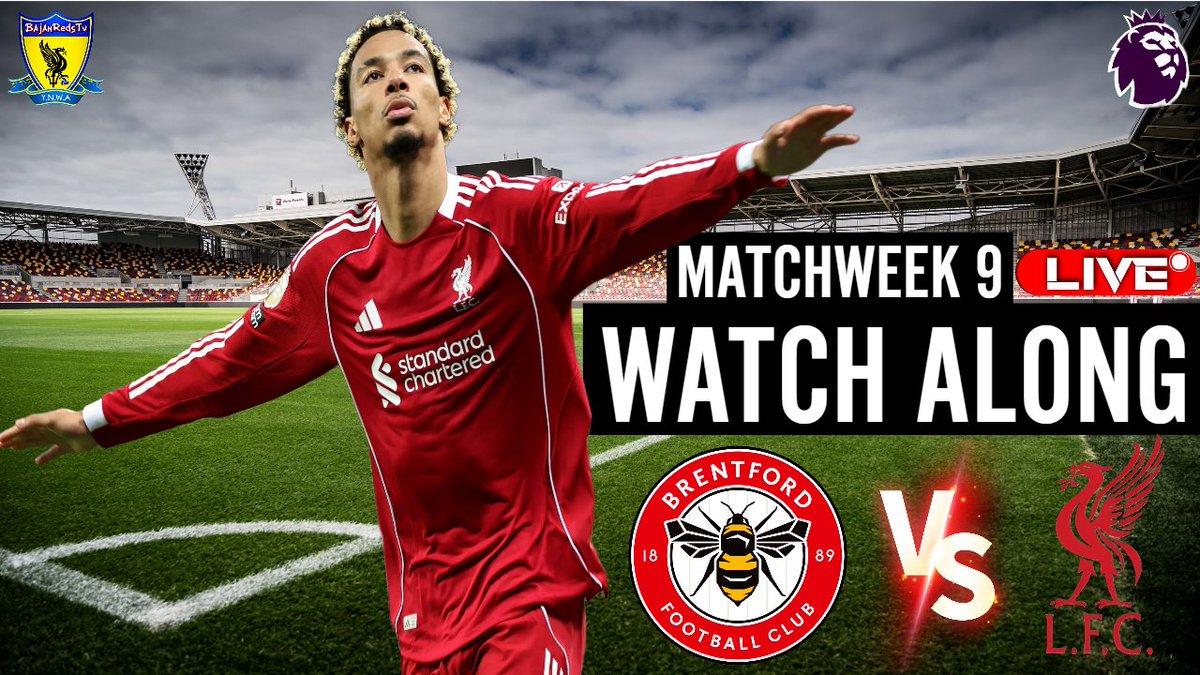 BRENTFORD VS LIVERPOOL WATCH ALONG LIVE at 2:30pm ET
youtube.com/live/lHlj_Y8ZQ… via <a href="/YouTube/">YouTube</a>